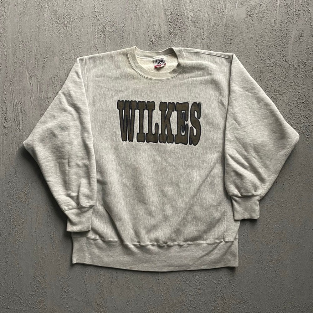 Vintage Wilkes Sweatshirt Mens X-Large Gray 90s Lee